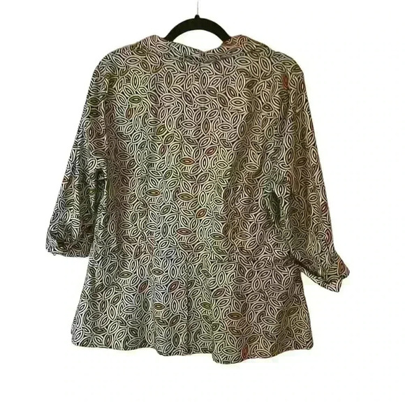 Dana Buchman black and white button up shirt size XL - Picture 3 of 3